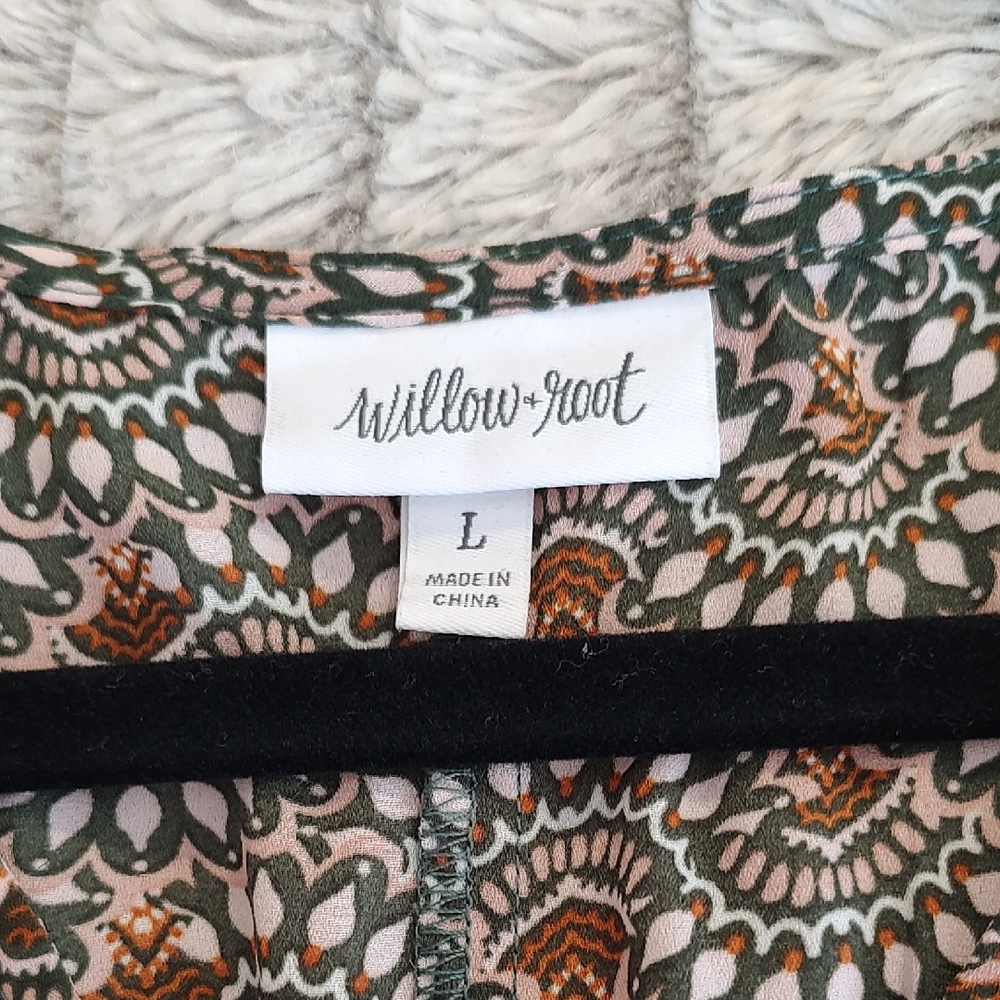 Willow Black and Cream Printed High-Low Dress - Picture 3 of 4